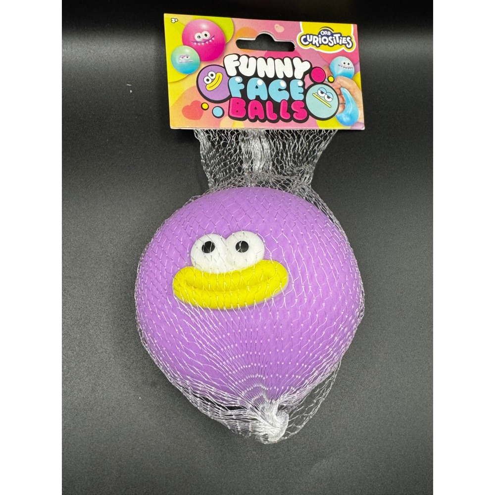 Funny Face Balls Purple Squeeze Toy by